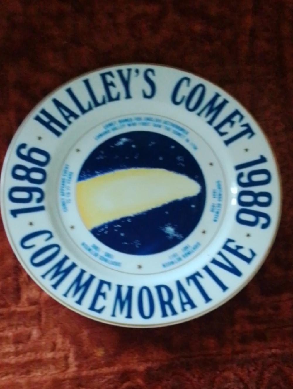 Halley'sComet 1986 ,decorative Commemorative Plate